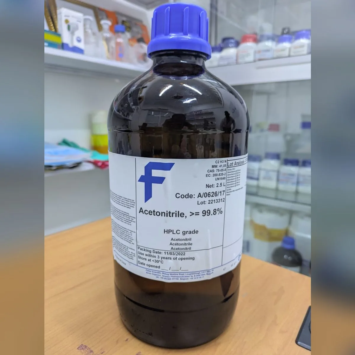 Acetonitrile 99.8%, HPLC Grade